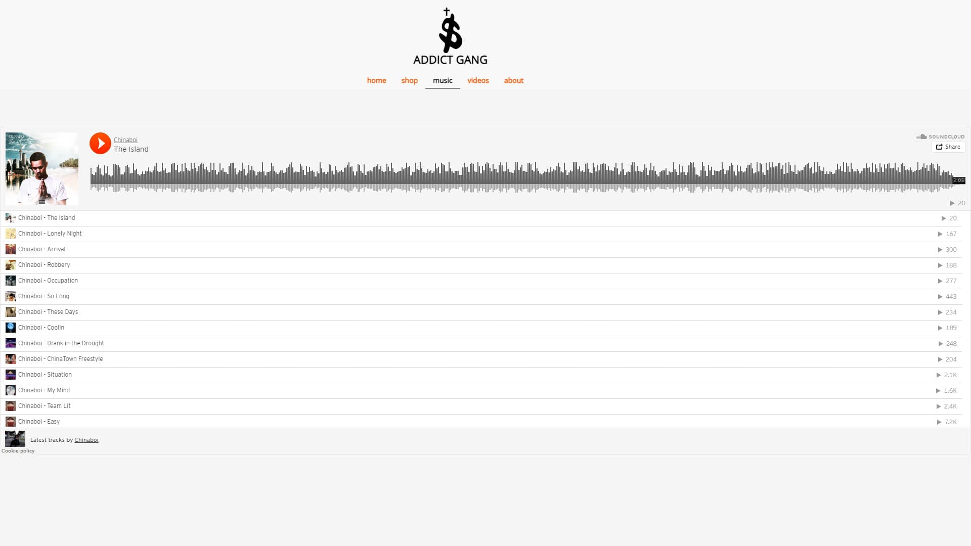 Addict Gang Website project detail