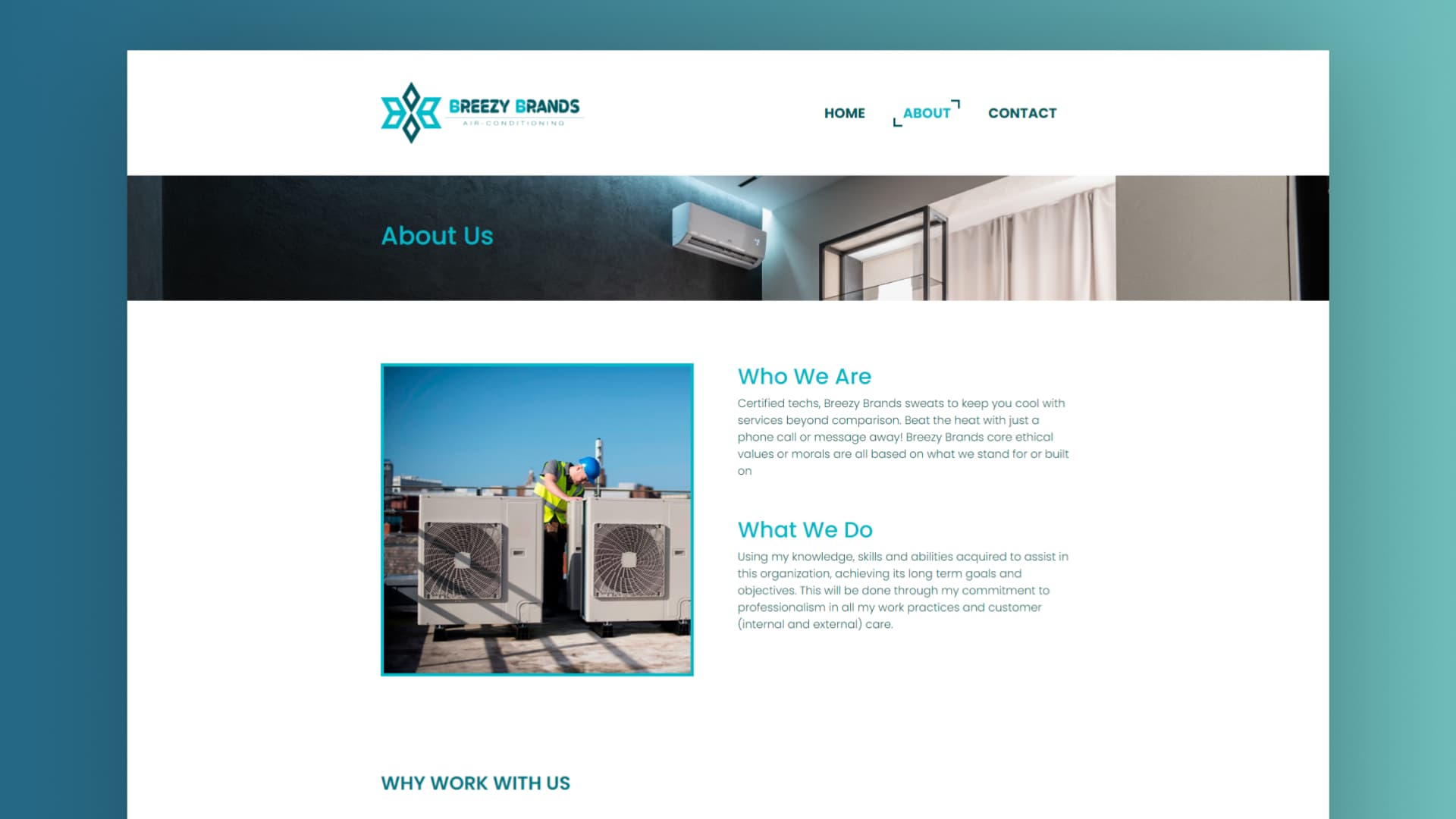 Breezy Brands Website project detail