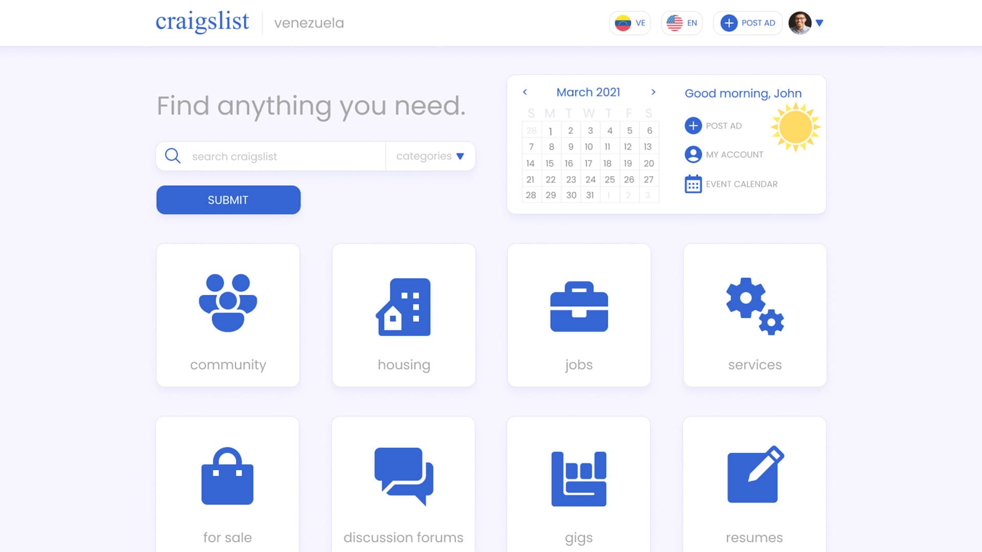 Craigslist Redesign