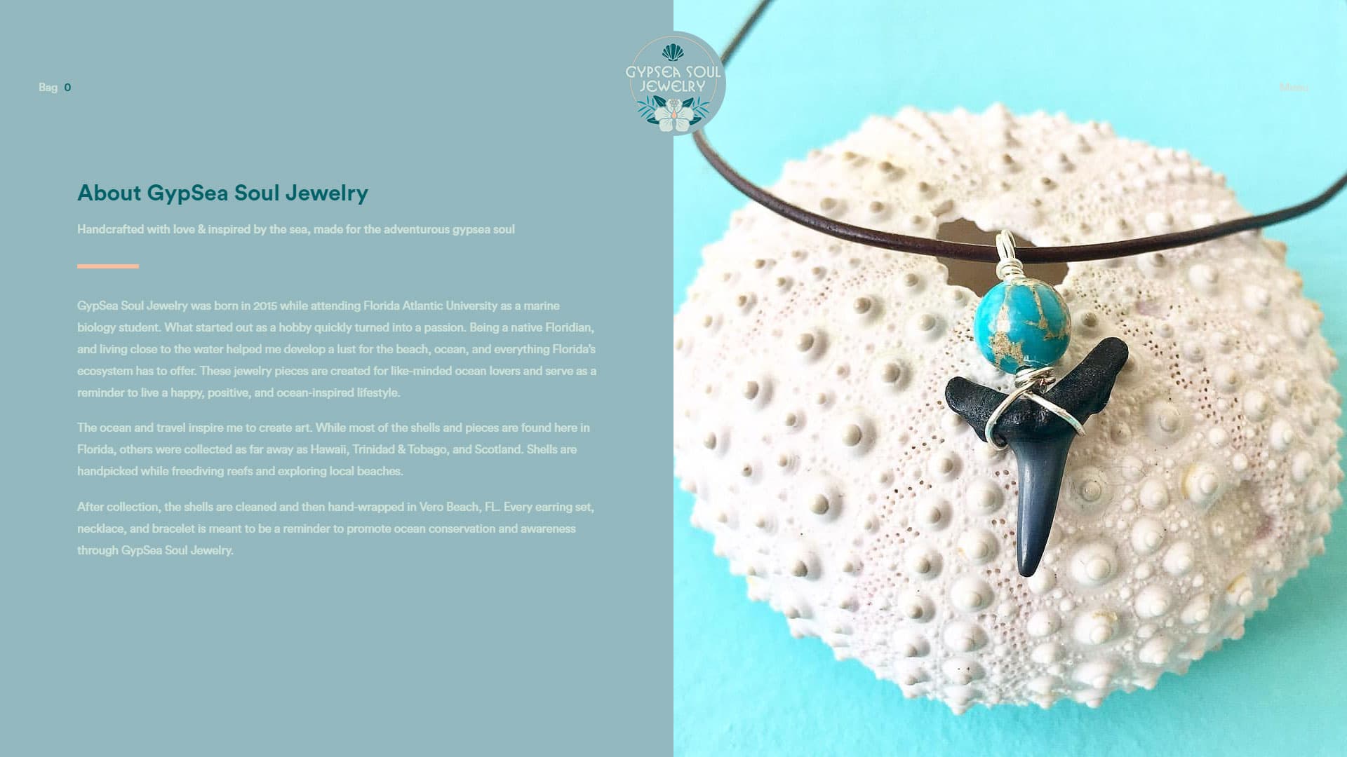 Gypsea Soul Jewelry Website project detail