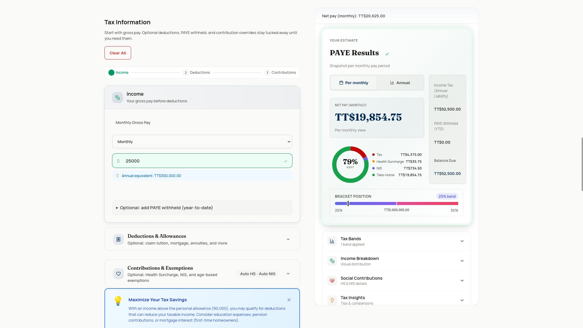 IncomeTaxTT project detail