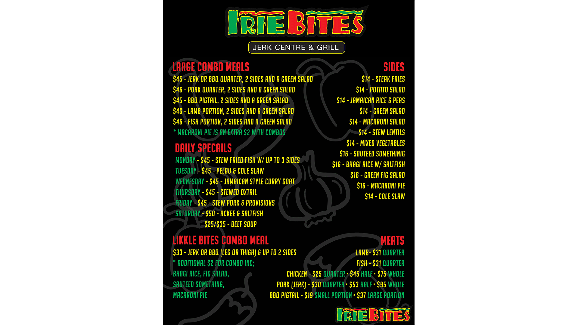 Irie Bites Flyer