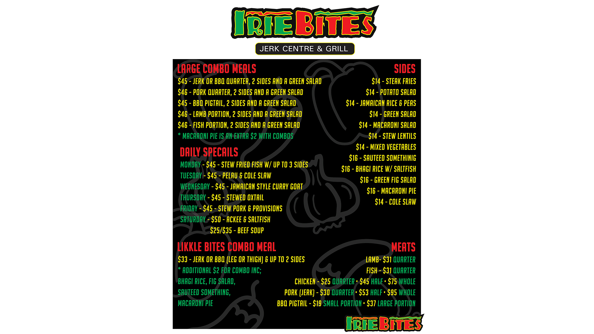 Irie Bites Flyer project detail