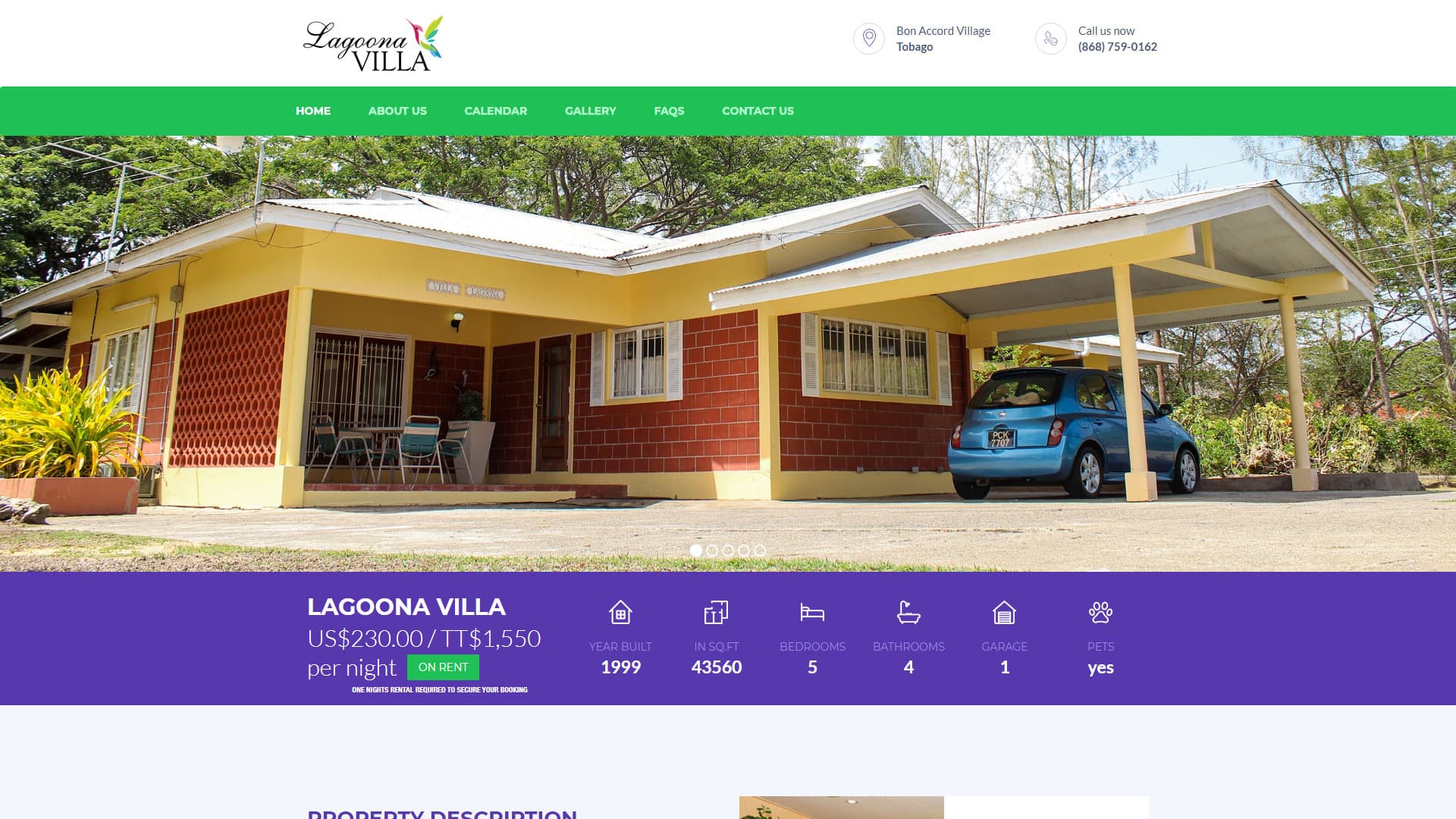 Lagoona Villa Website