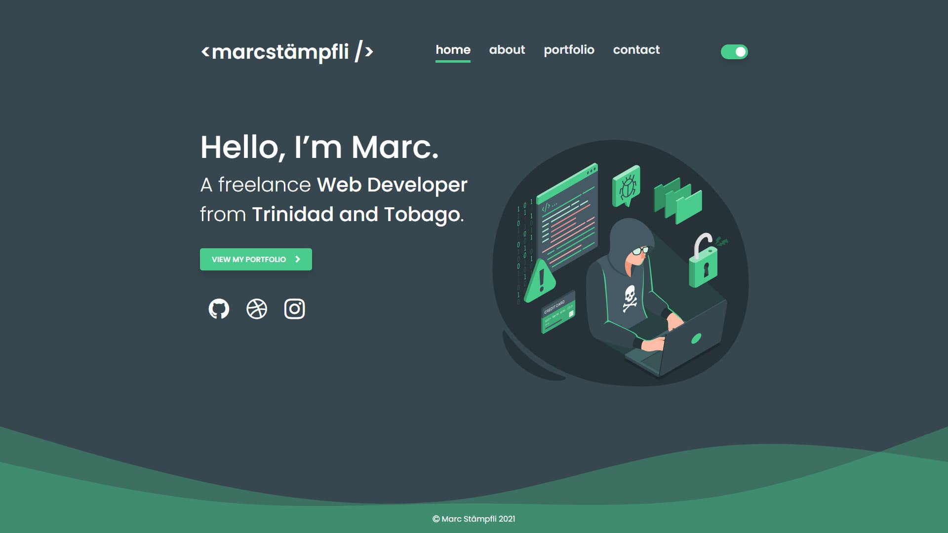 Marc Stämpfli Website project detail