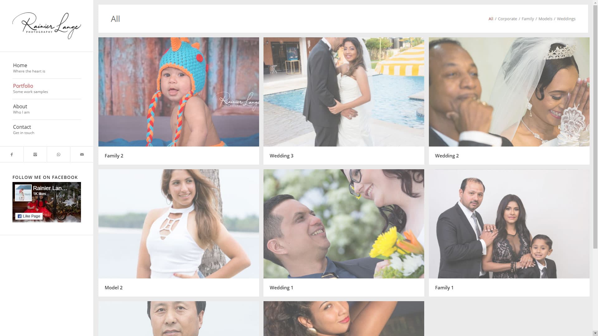RL Photography Website project detail