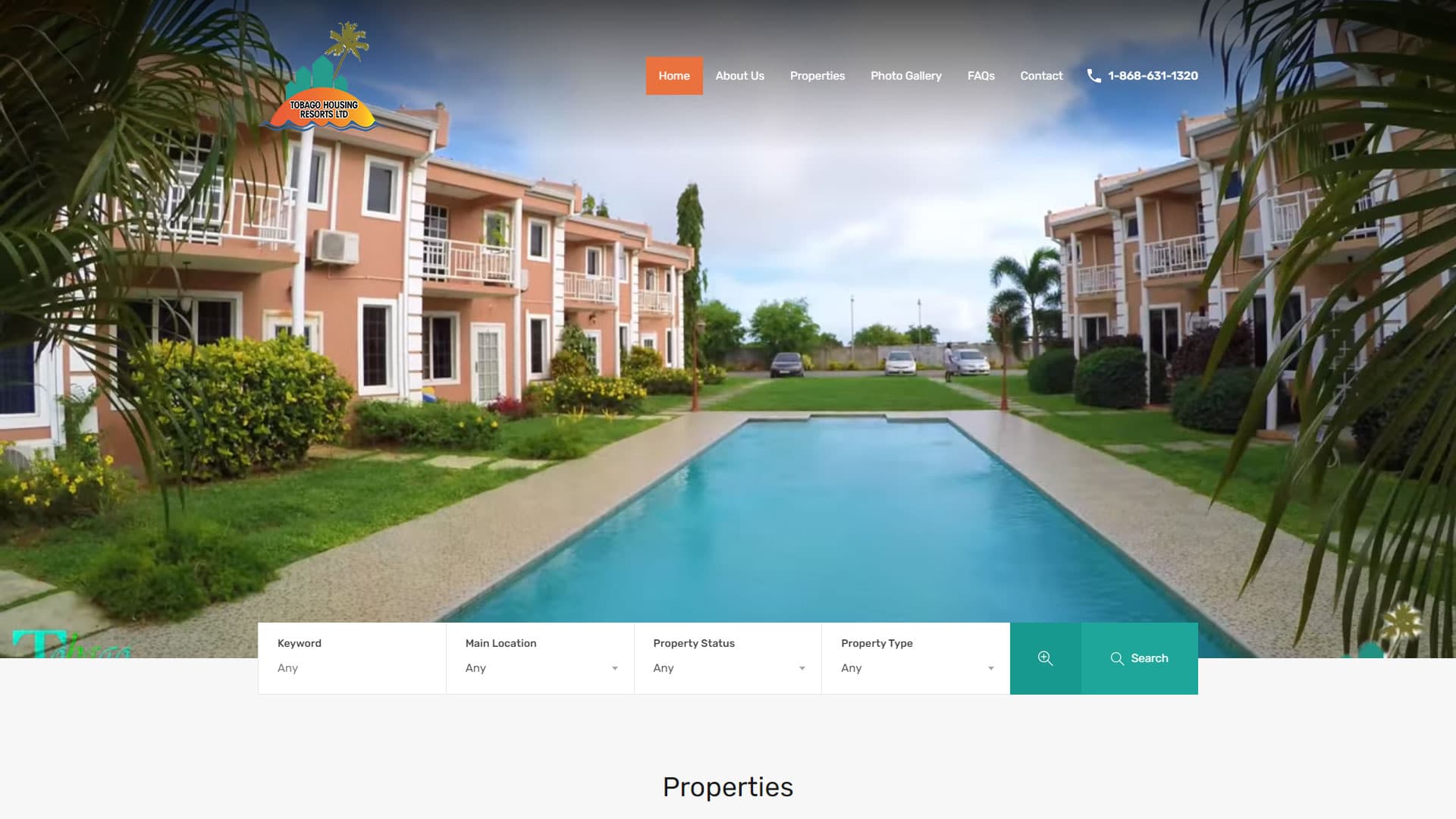 Tobago Housing Resorts Website