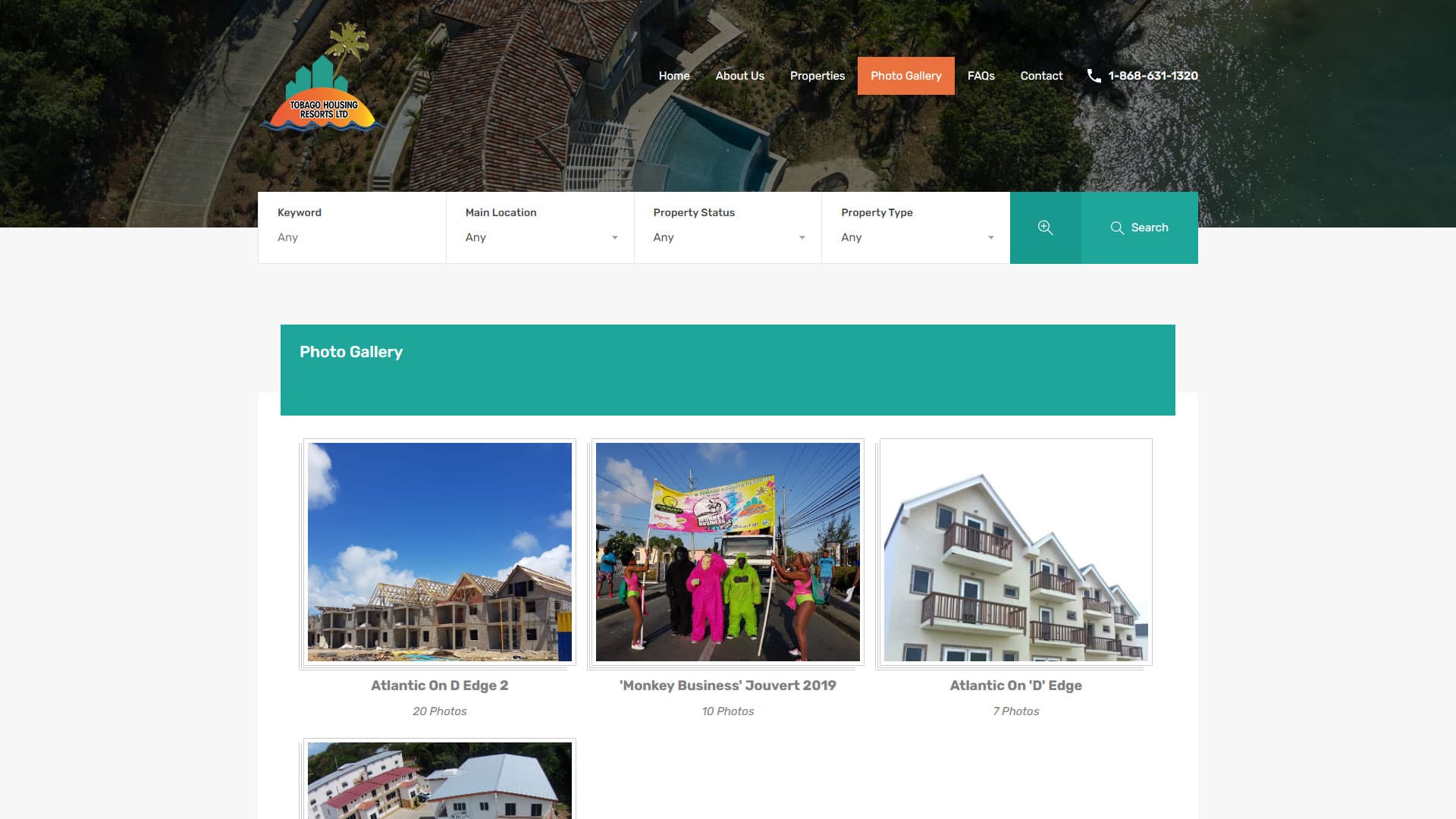 Tobago Housing Resorts Website project detail