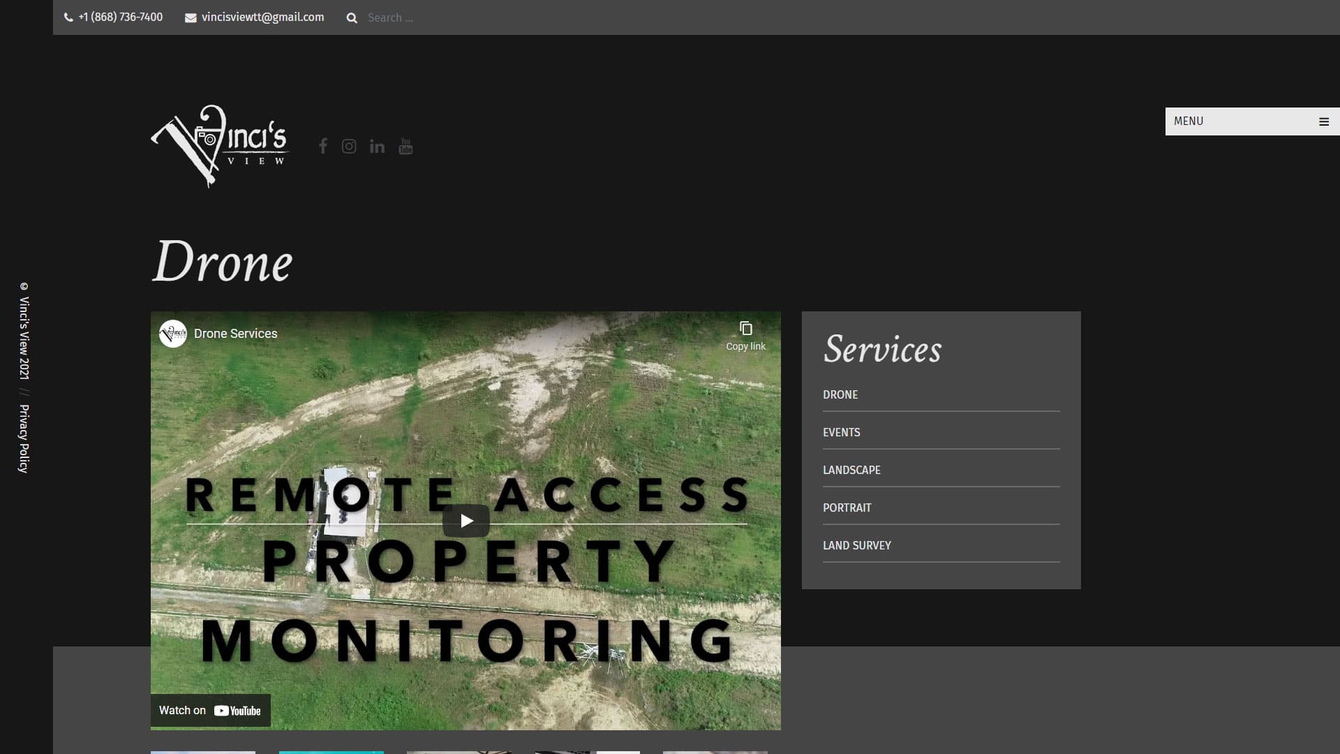 Vinci's View Website project detail